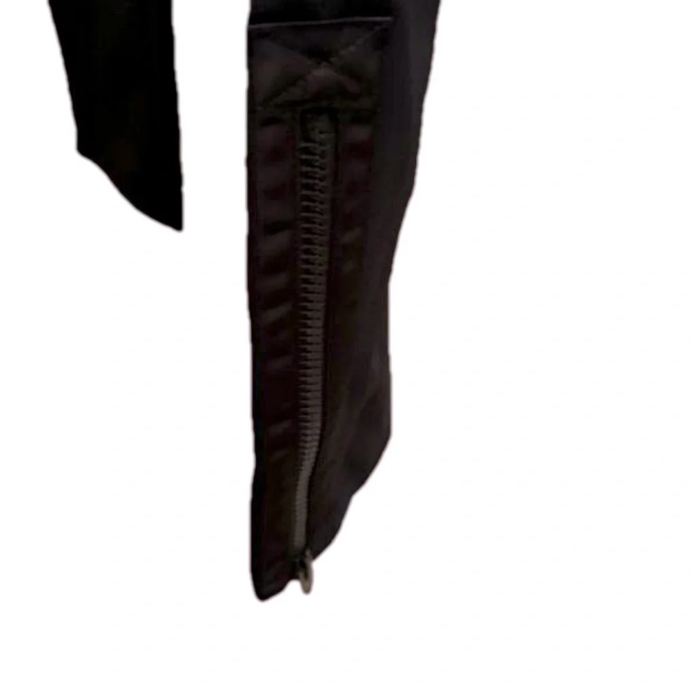 NWT ALEXANDER WANG Stretch Skinny Pant Satin Trim Zipper Ankles Snap Size 8